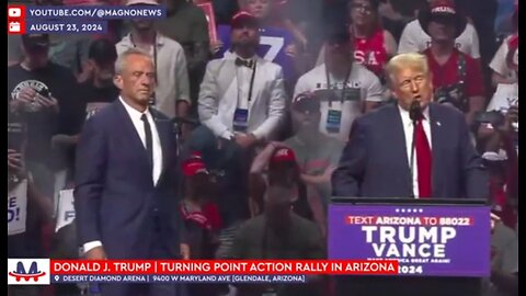 President Donald J. Trump And Robert F. Kennedy Jr. At Rally in Glendale, Arizona