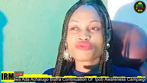 Ipob Awareness Campaign Continues With Nwa Ada Achalugo Biafra