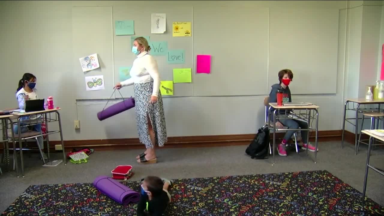 School creates remote learning room for employees children