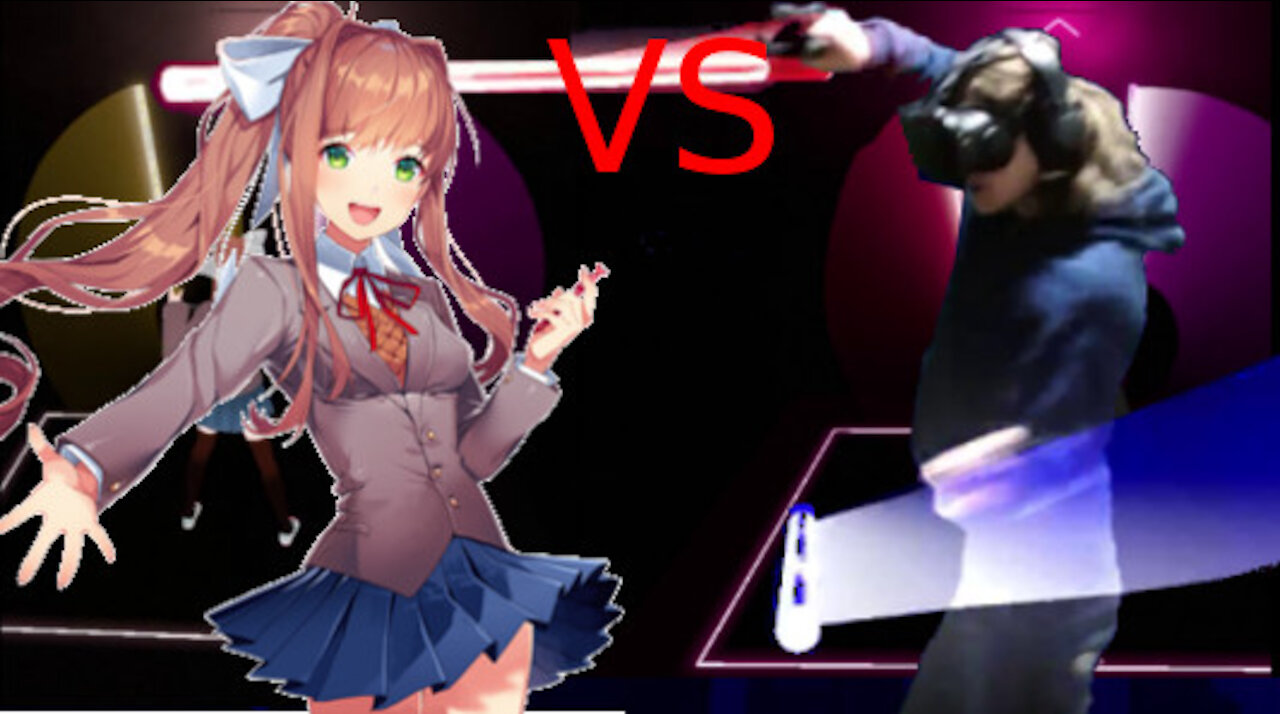 Monika VS Me EXPERT 360 Origins Beat Saber!