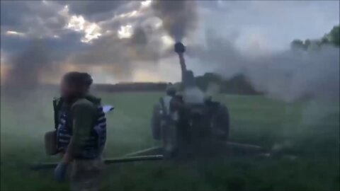 ★★★ Ukrainian Artillery Shelling Russian Positions in Kharkiv Oblast