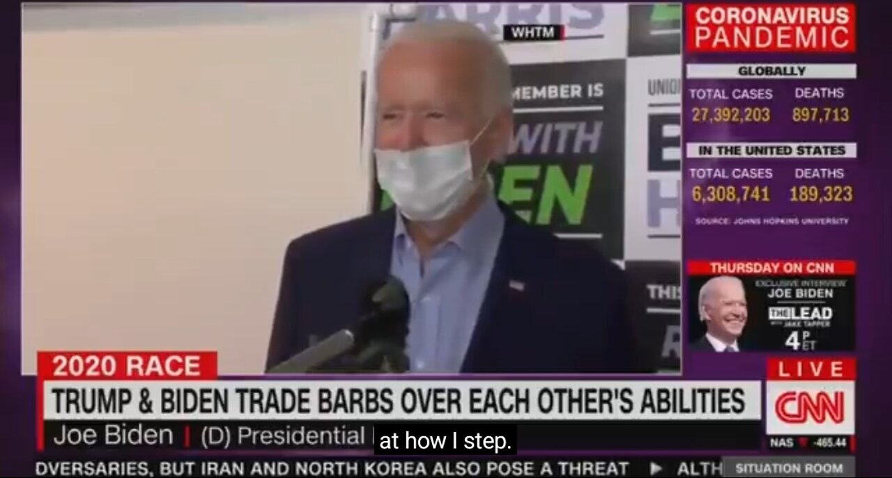 FLASHBACK: Biden Mocks Trump Ramp Walk, Claims He's Stronger