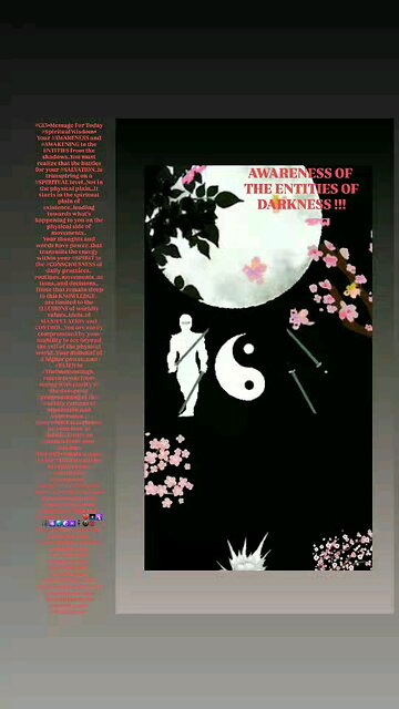 ▪︎AWARENESS OF THE ENTITIES OF DARKNESS▪︎