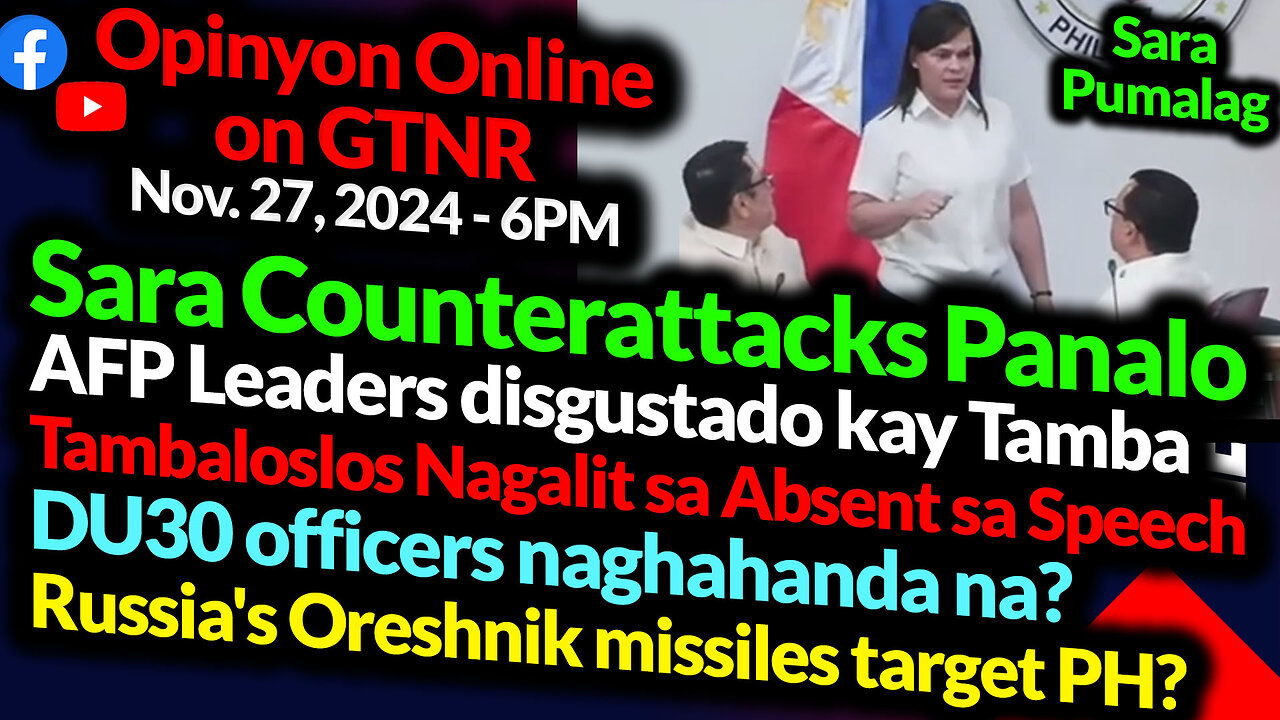 Sara Counters House, Panalo | Tambaloslos Panics | DU30 Naghahanda | GTNR Ka Mentong and Ka Ado