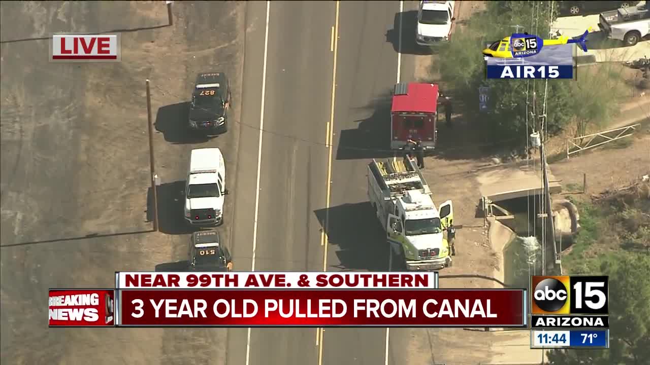 SRP crews pull toddler from west Valley canal