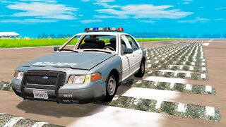 Ford Crown Victoria Police vs 100 Speed Bumps – BeamNG.Drive