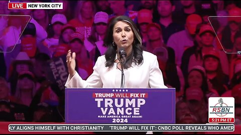 FULL SPEECH: Tulsi Gabbard Delivers Remarks at Madison Square Garden in NYC- 10/27/24