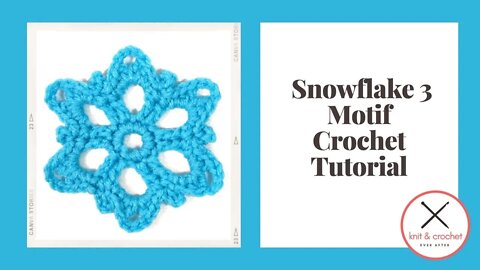 Left Hand Motif of the Month December 2015 Snowflake 3 Motif Crochet Tutorial