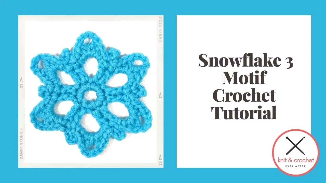 Left Hand Motif of the Month December 2015 Snowflake 3 Motif Crochet Tutorial