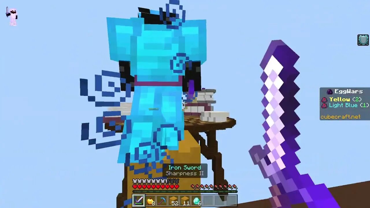 Played so good but last min folded in Cubecraft Eggwars