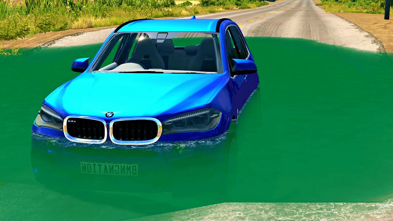 Cars vs Deep Water – BeamNG.Drive