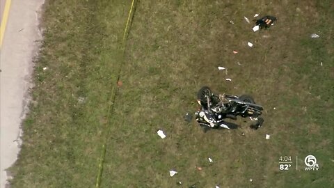 Florida Highway Patrol trooper injured after falling off motorcycle near South Bay