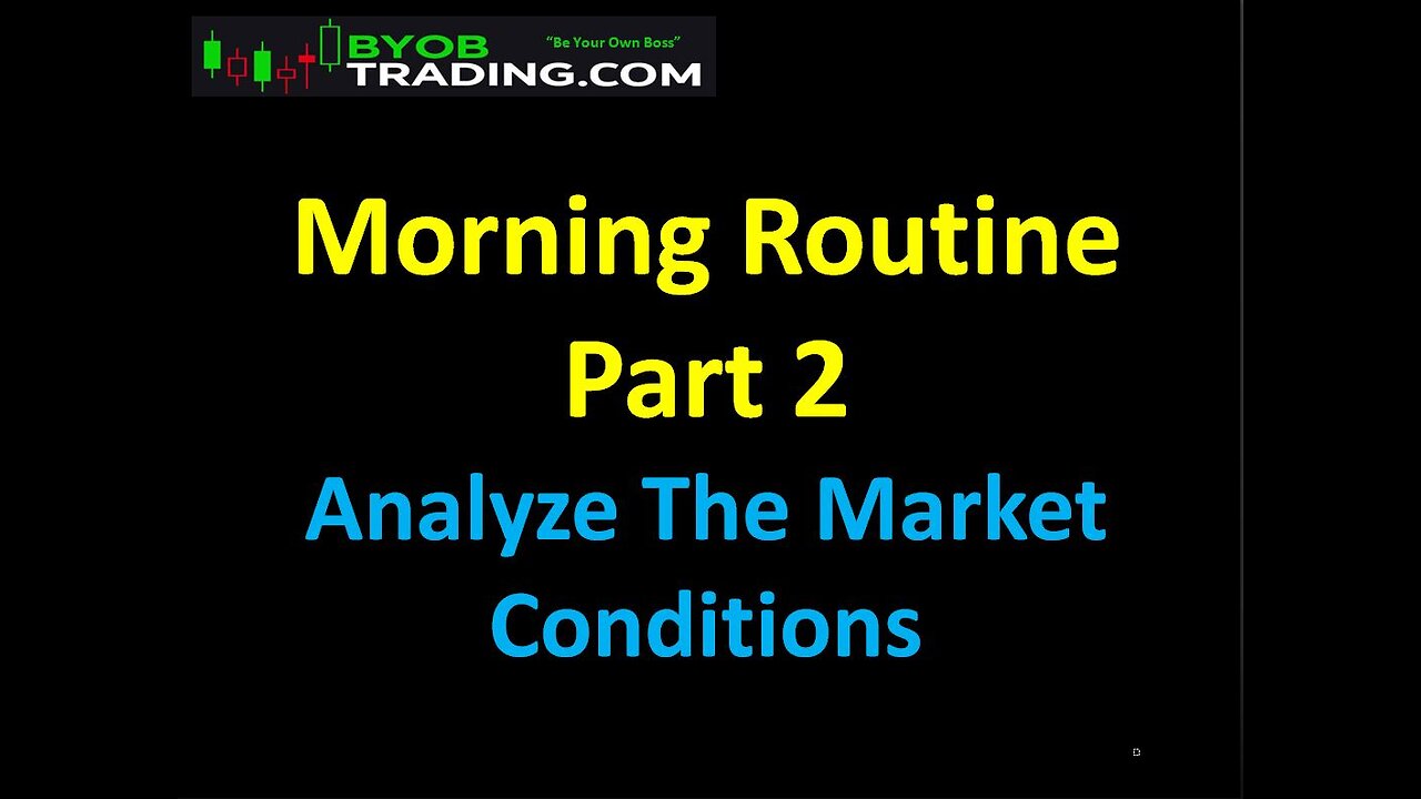 August 27th, 2024 Morning Routine Pt 2 Analyze The Market Conditions. For educational purposes.