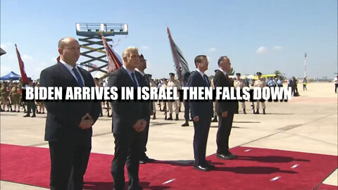 BIDEN ARRIVES IN ISRAEL THEN FALLS DOWN