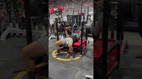 455 FLOOR PRESS BENCH WITH GREG PANORA👹✋ #elitefts #benchpress