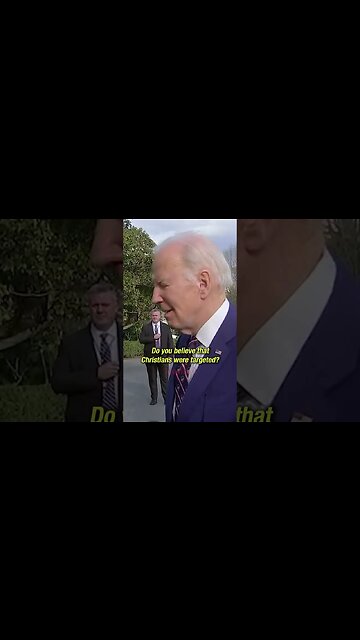 "Do you believe that Christians were TARGETED?!" Biden LAUGHS when asked this SERIOUS question