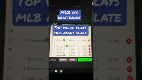 Dreams VALUE Picks MLB DFS Today Night Slate 10/11 Daily Fantasy Sports Strategy DraftKings Playoffs