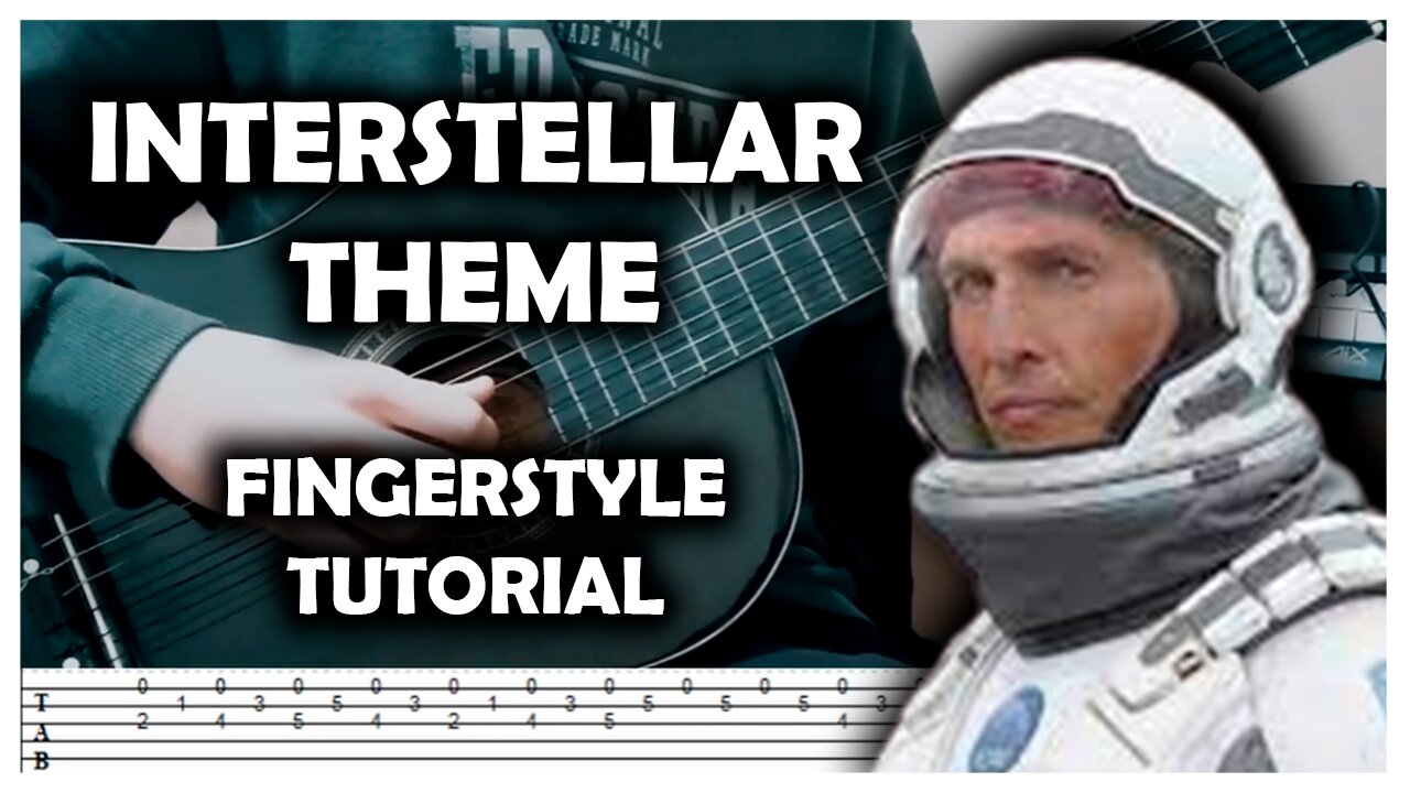 INTERSTELLAR Theme - Easy Guitar Cover Tutorial + TABS