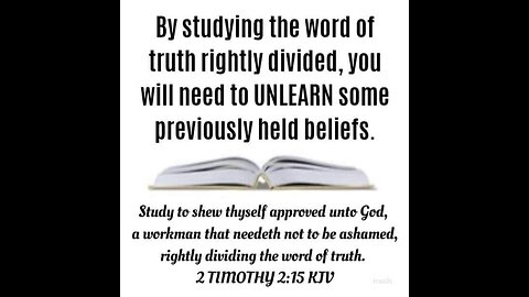 Rightly Dividing the word of truth