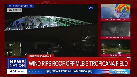 Hurricane Milton Rips Off Roof Of Tampa Bay Rays’ Tropicana Field