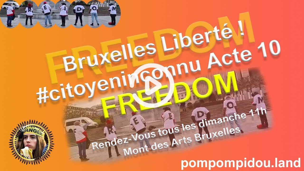 Bruxelles Liberté ! #citoyeninconnu​ Acte 10