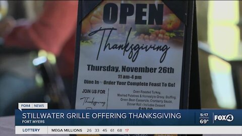 Stillwater grille offering thanksgiving