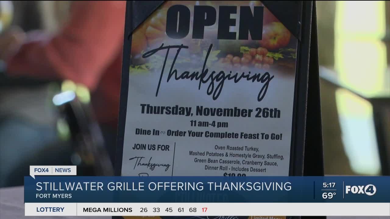 Stillwater grille offering thanksgiving