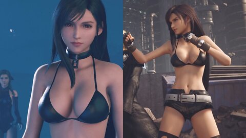 ティファの新作水着MOD6種類がクオリティ高いので揺らして比較してみた【FF7R MOD│FF7R PC】