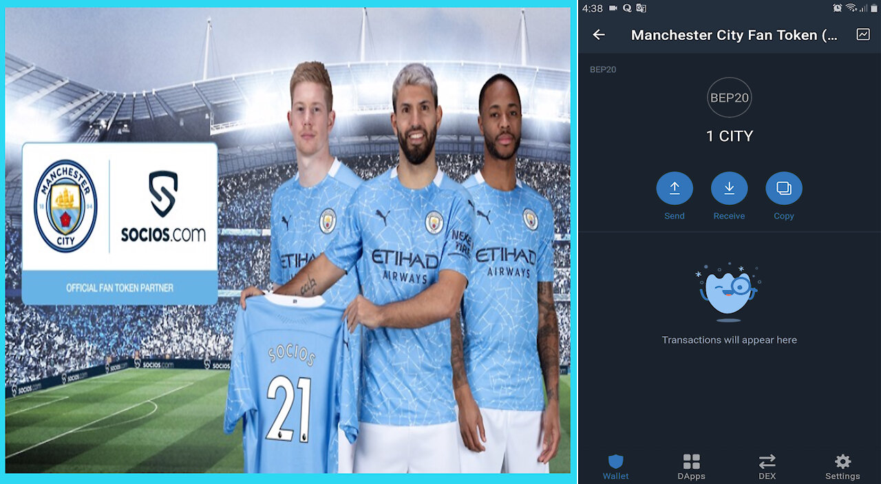 How To Claim 1 Manchester City Fan Token in Trust Wallet