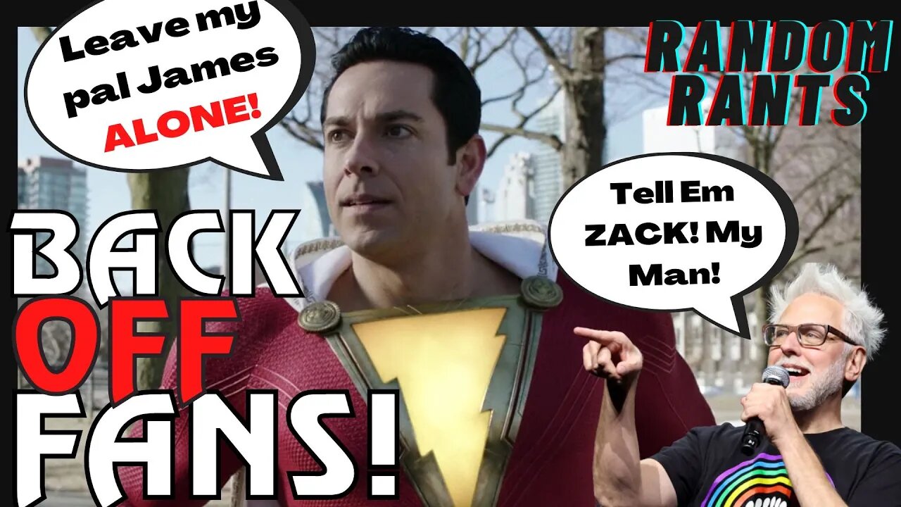 Random Rants: Shazam's Zach Levi SLAMS Fan Backlash | Gunn Inspired By JL Unlimited & Young Justice