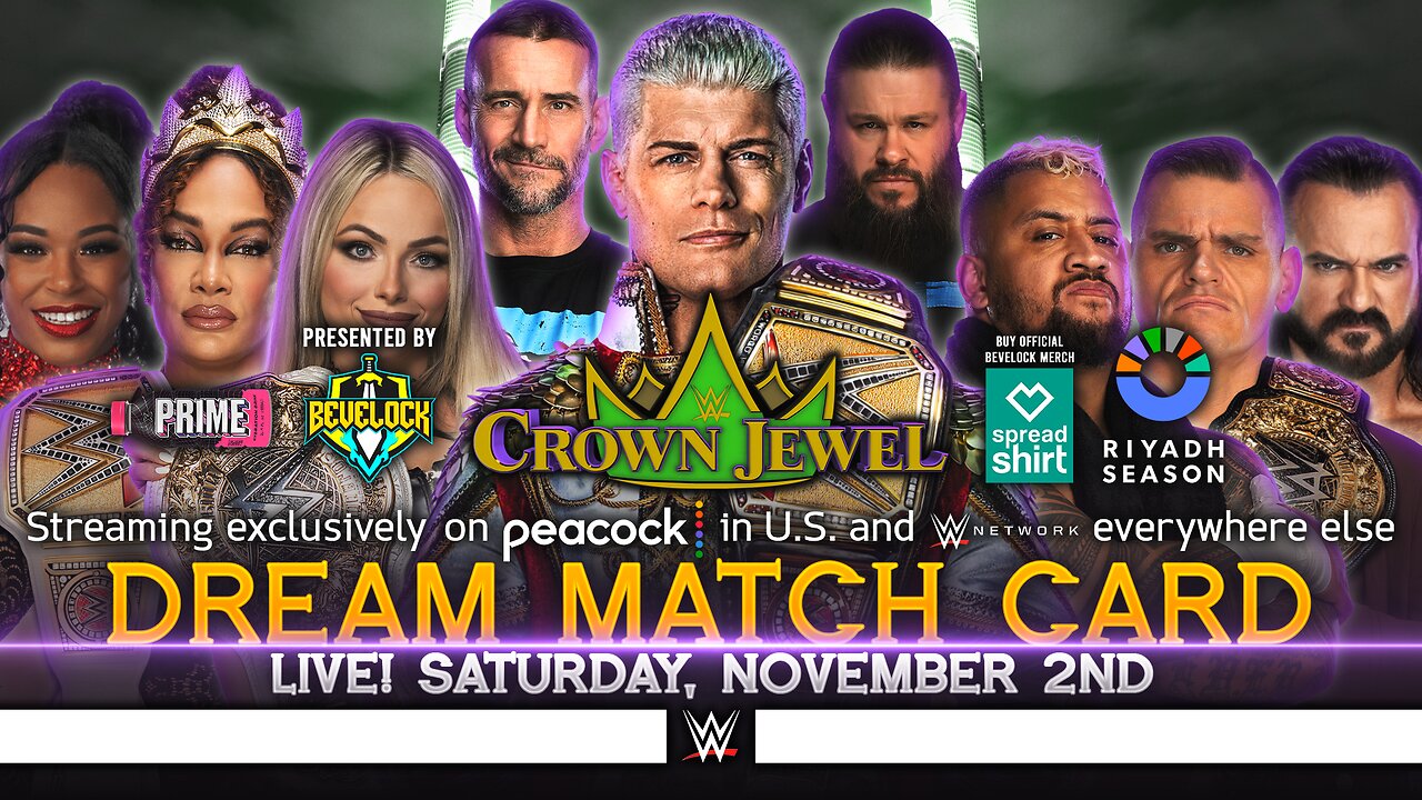 WWE Crown Jewel 2024 - Dream Match Card [v3]