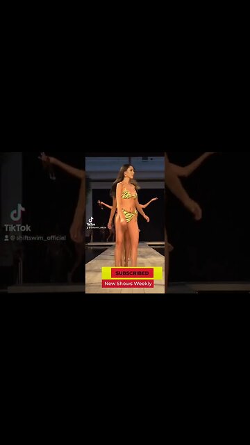 Bikini models marching the fashion show for VDM the label #bikinimodel #shorts