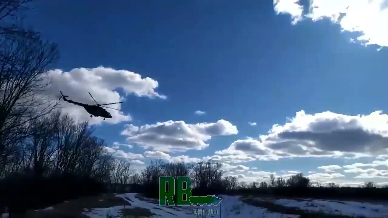 Russian aircraft and helicopters working over the Kremmenaya region