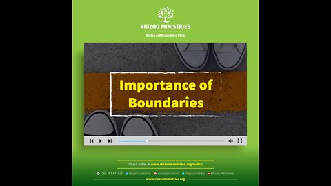 IMPORTANCE OF BOUNDARIES PART I