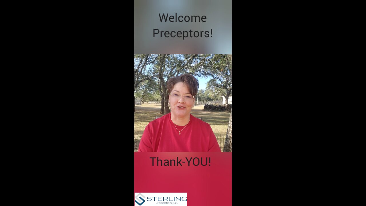 2022 Preceptor Orientation Video—Sterling Credentials