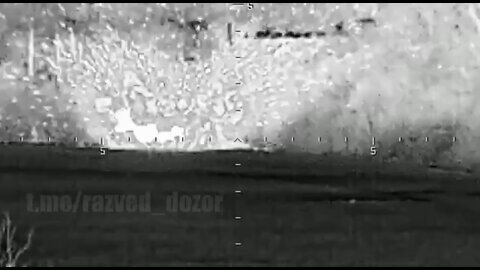 Ukrainian infantry weren't expecting an artillery surprise when they were making their way across this field