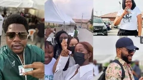 Nigerians decides 2023 Nollywood actors and celebrities live a the polling unit's