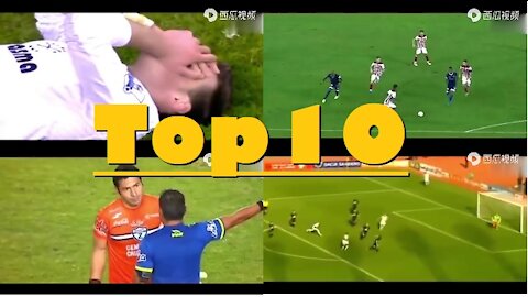 Top 10 funny football goals. ⚽🤣