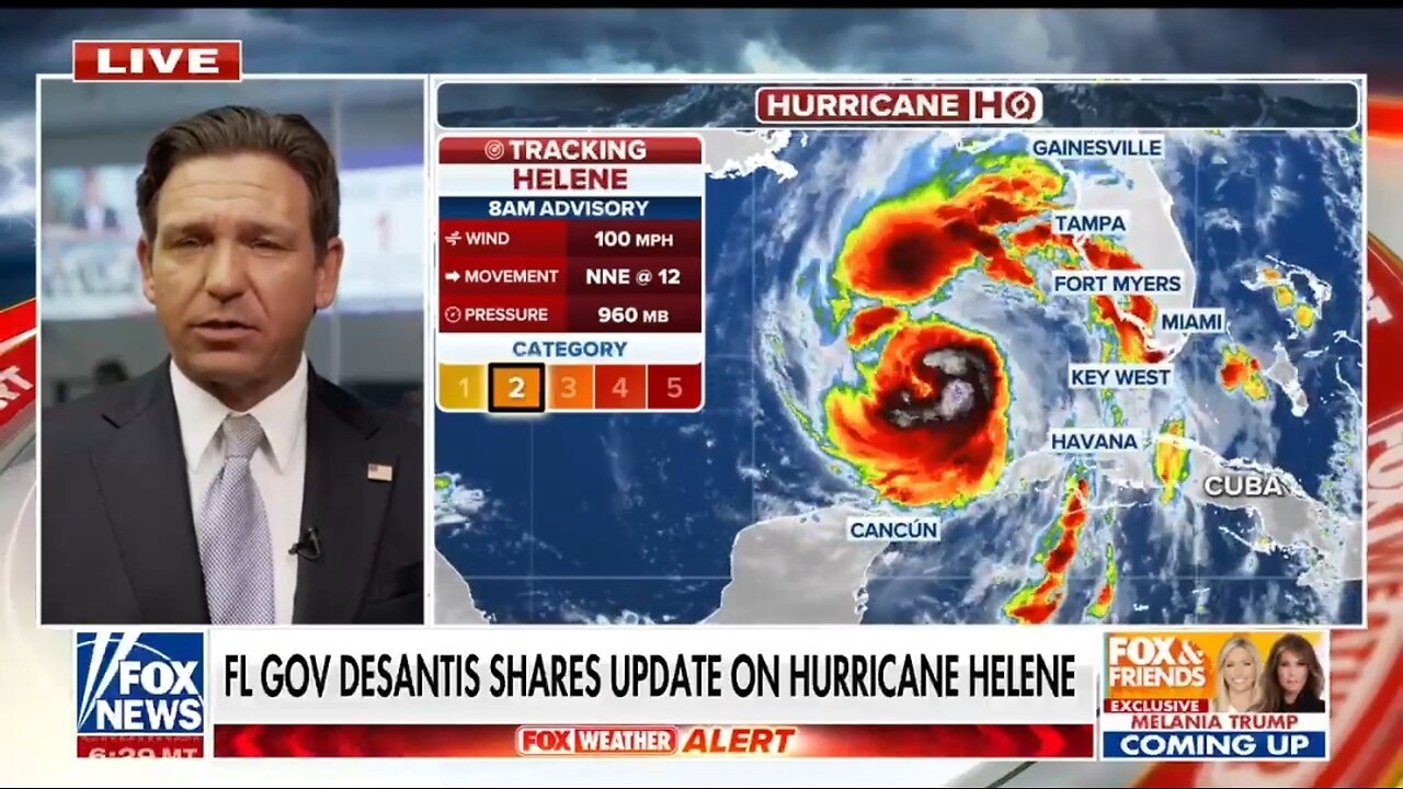 Gov Ron DeSantis on Hurricane Helene: Time To Evacuate Is Running Out