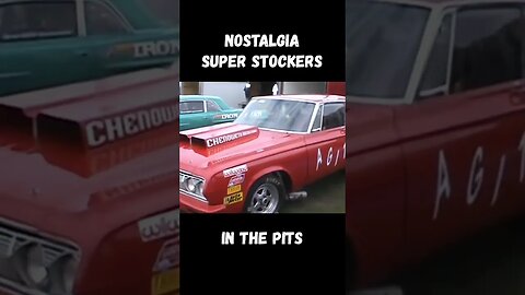 Nostalgia Super Stock Drag Cars in the Pits! #shorts