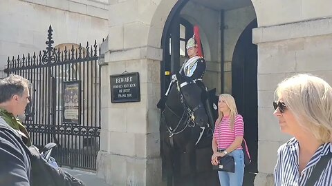 he gave me a nip on arm #horseguardsparade