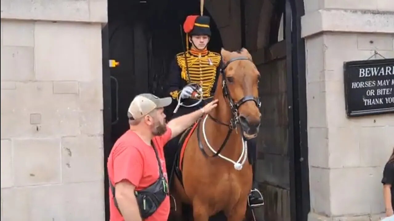 I'm going you dont want me to touch you ok your ears are back #horseguardsparade