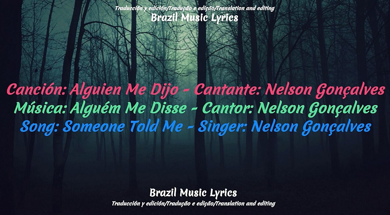 Brazil Music: Someone Told Me - Singer: Nelson Gonçalves