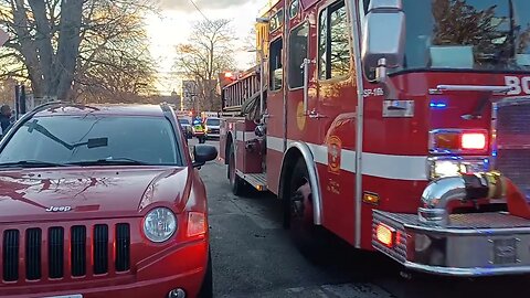 Boston fire department finds themselves in the middle of a car acciden /altercation