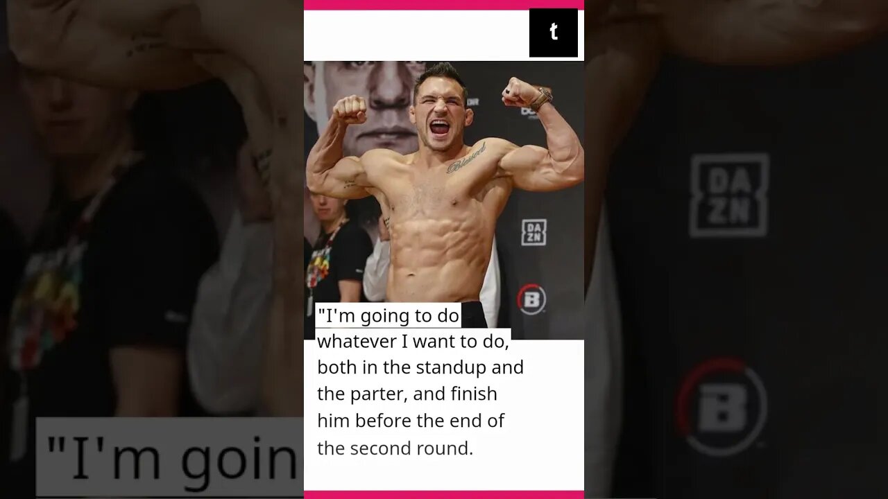 Michael Chandler: Before the end of the second round, I'll defeat McGregor.