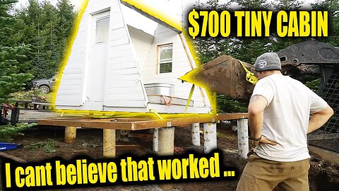 Budget Tiny Home pulled onto its Foundation | SKETCHY