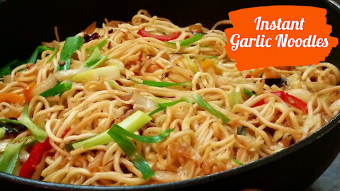 2 min Instant Garlic Noodles