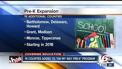 15 counties added to 'On My Way Pre-K' program