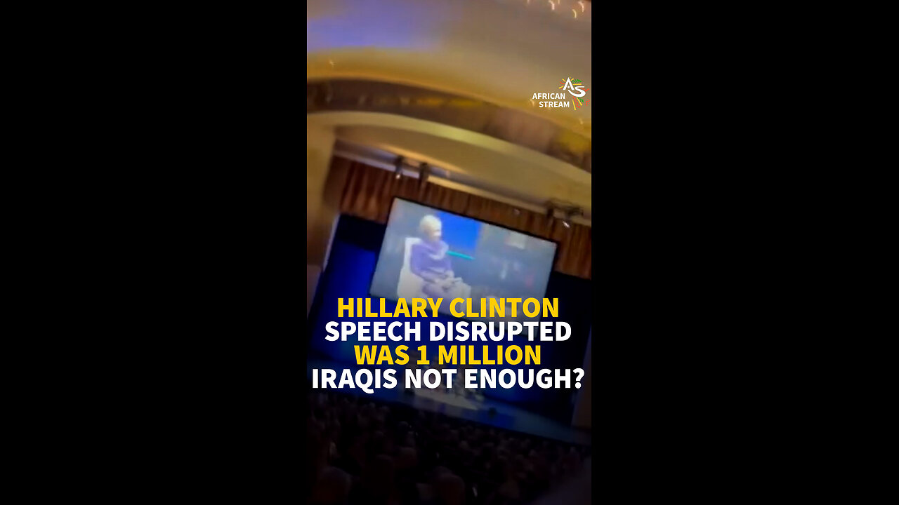 HILLARY CLINTON SPEECH DISRUPTED WAS 1 MILLION IRAQIS NOT ENOUGH?