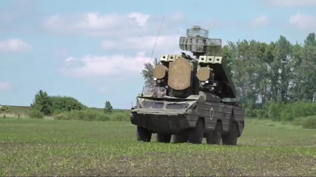 An Osa-AKM air defense system protects Russian troops from Ukrainian UAVs